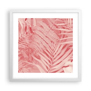 Poster in cornice bianca - Concetto rosa - 40x40 cm