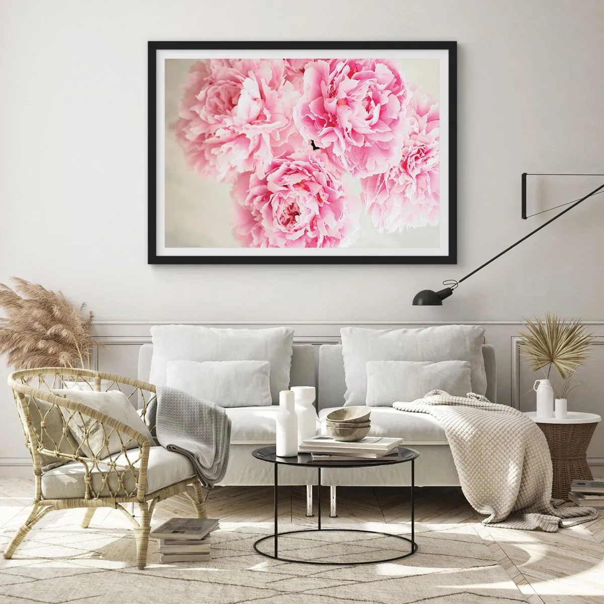 Poster in cornice nera - Nel fasto rosa - 40x30 cm