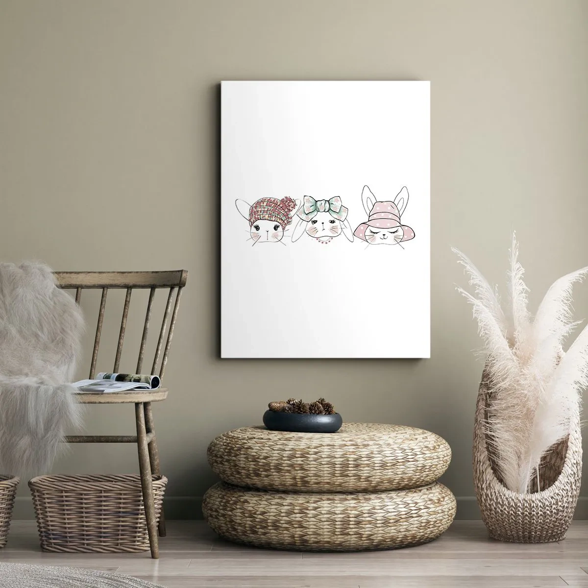 Quadro su tela - Stampe su Tela - Pensierosa, triste, contenta - 45x80 cm