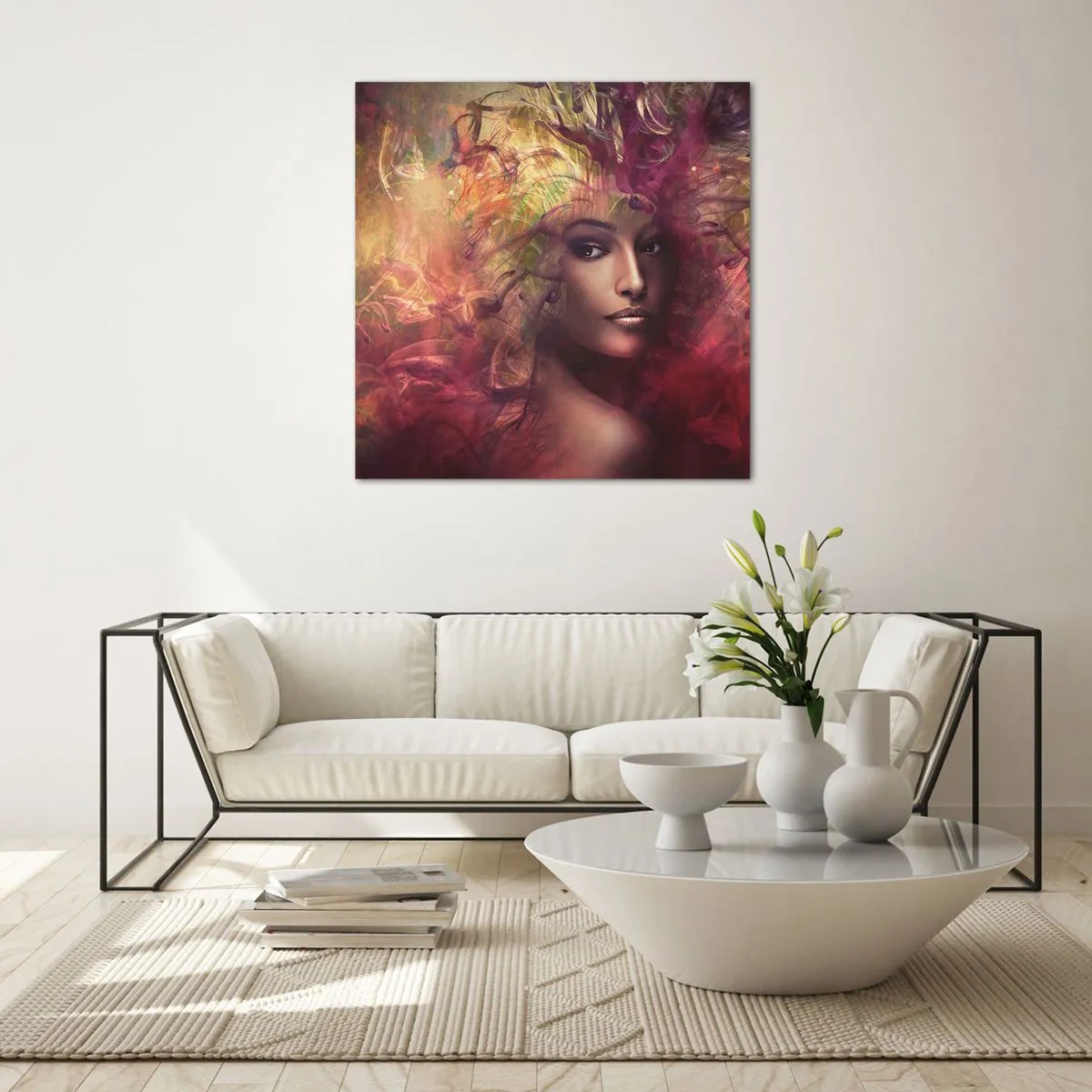 Quadro su vetro - Sono qui! - 50x50 cm