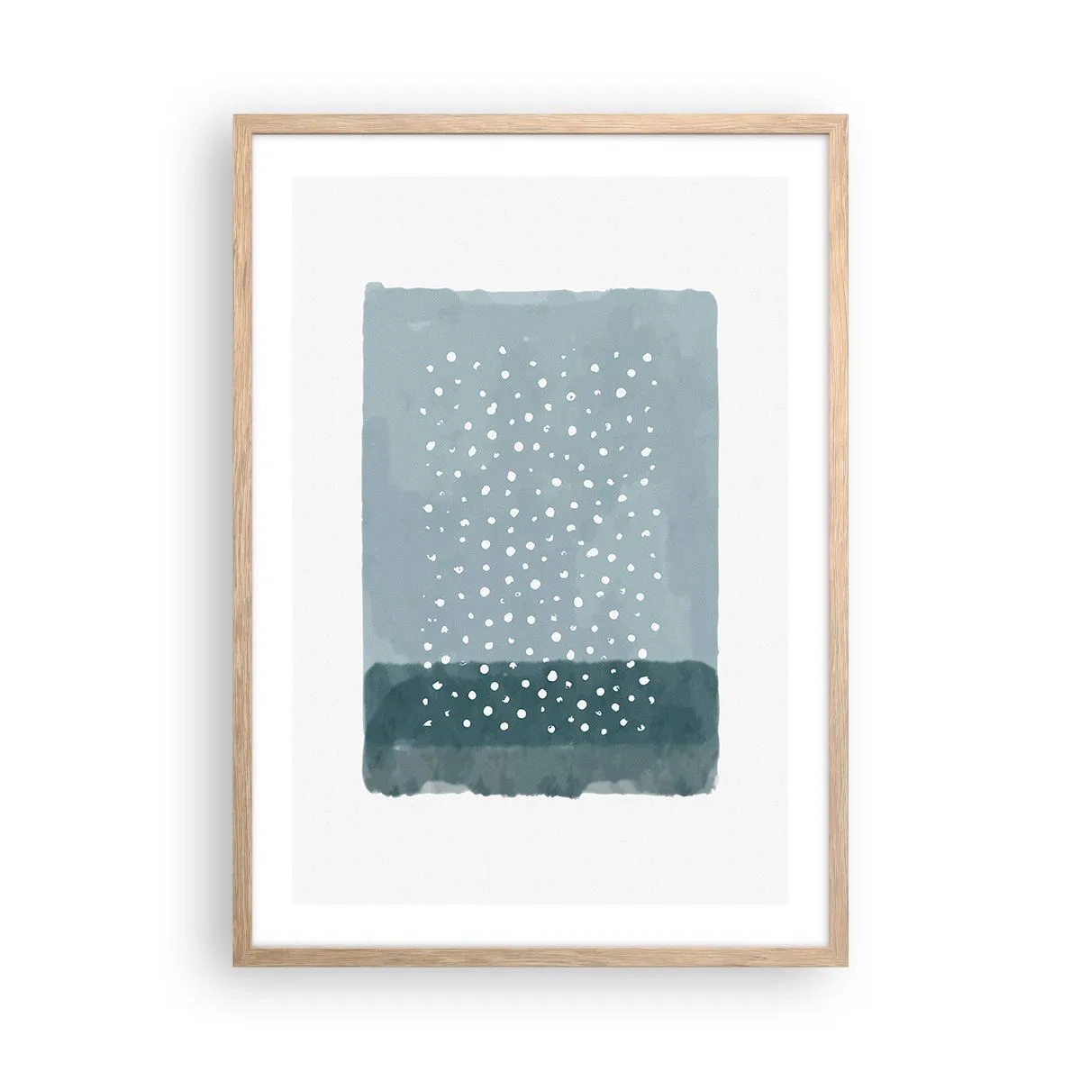 Poster in cornice rovere chiaro - Spuntate nel blu - 50x70 cm