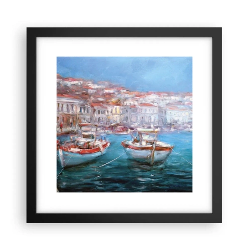 Poster in cornice nera - Golfo italiano - 30x30 cm