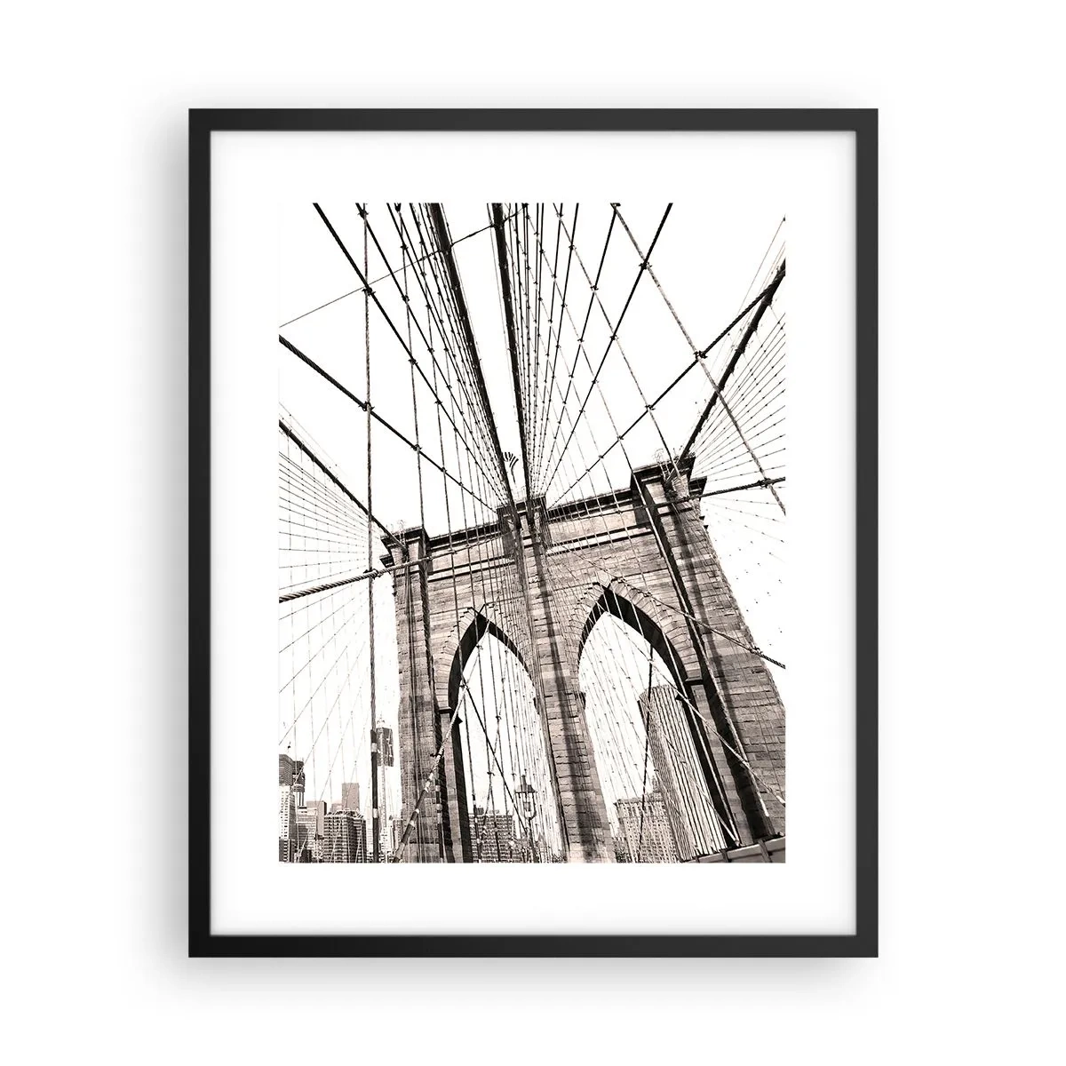 Poster in cornice nera - La cattedrale di New York - 40x50 cm
