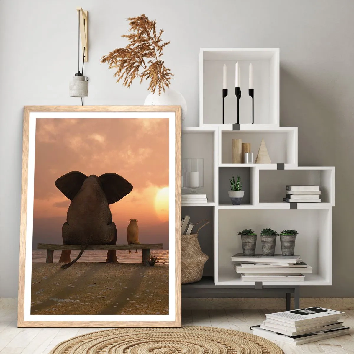 Poster in cornice rovere chiaro - A volte bisogna tacere - 50x70 cm