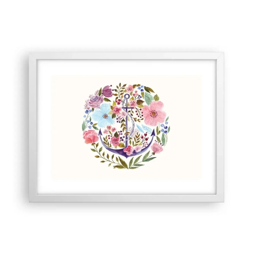 Poster in cornice bianca - Il bel sogno del marinaio - 40x30 cm