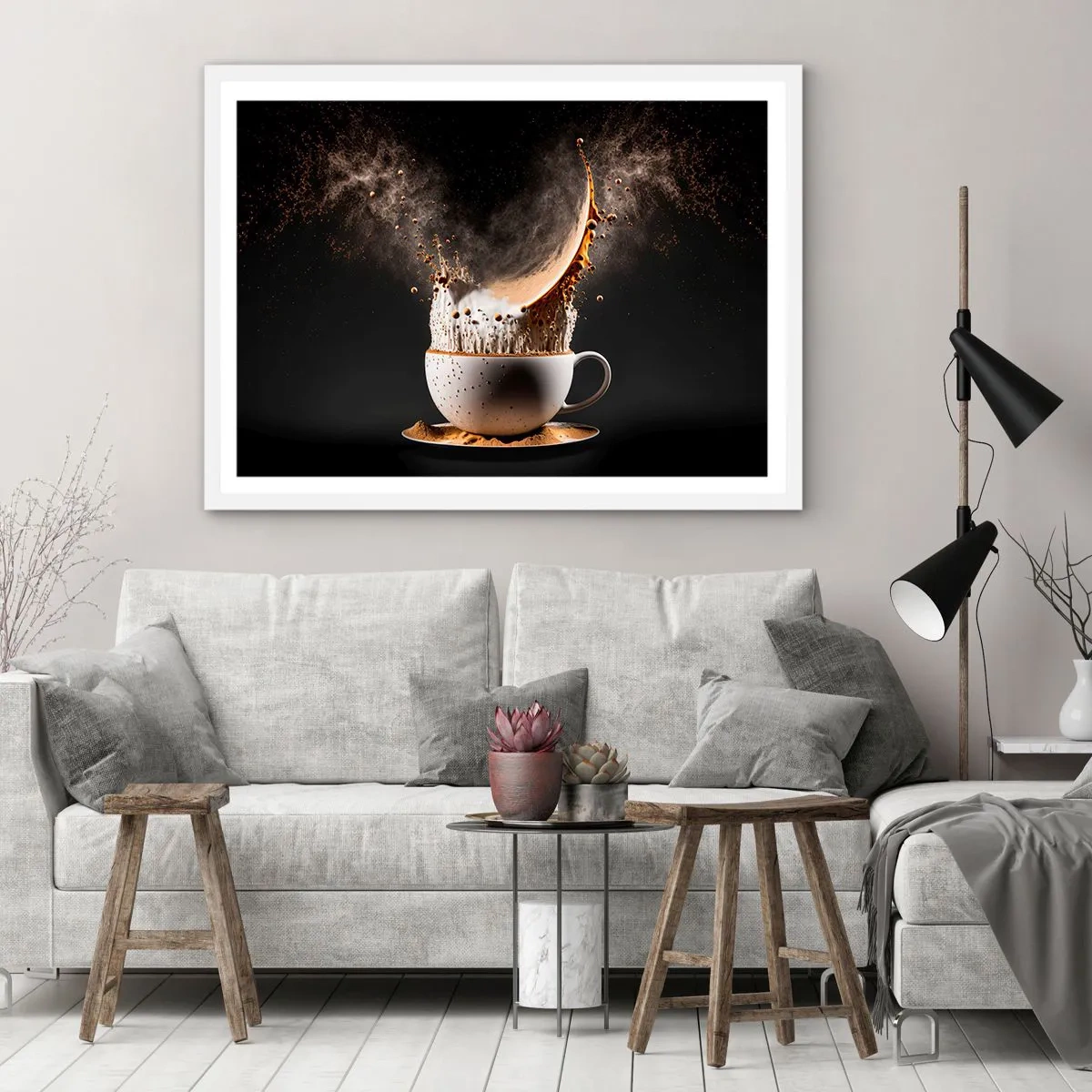 Poster in cornice bianca - Esplosione di sapore - 50x40 cm