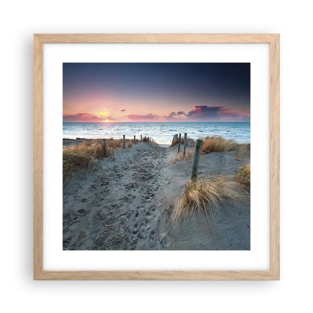 Poster in cornice rovere chiaro - Hai versato un arcobaleno di luce radiosa... - 40x40 cm
