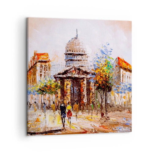 Quadro su tela - Stampe su Tela - Passeggiata a Parigi - 50x50 cm