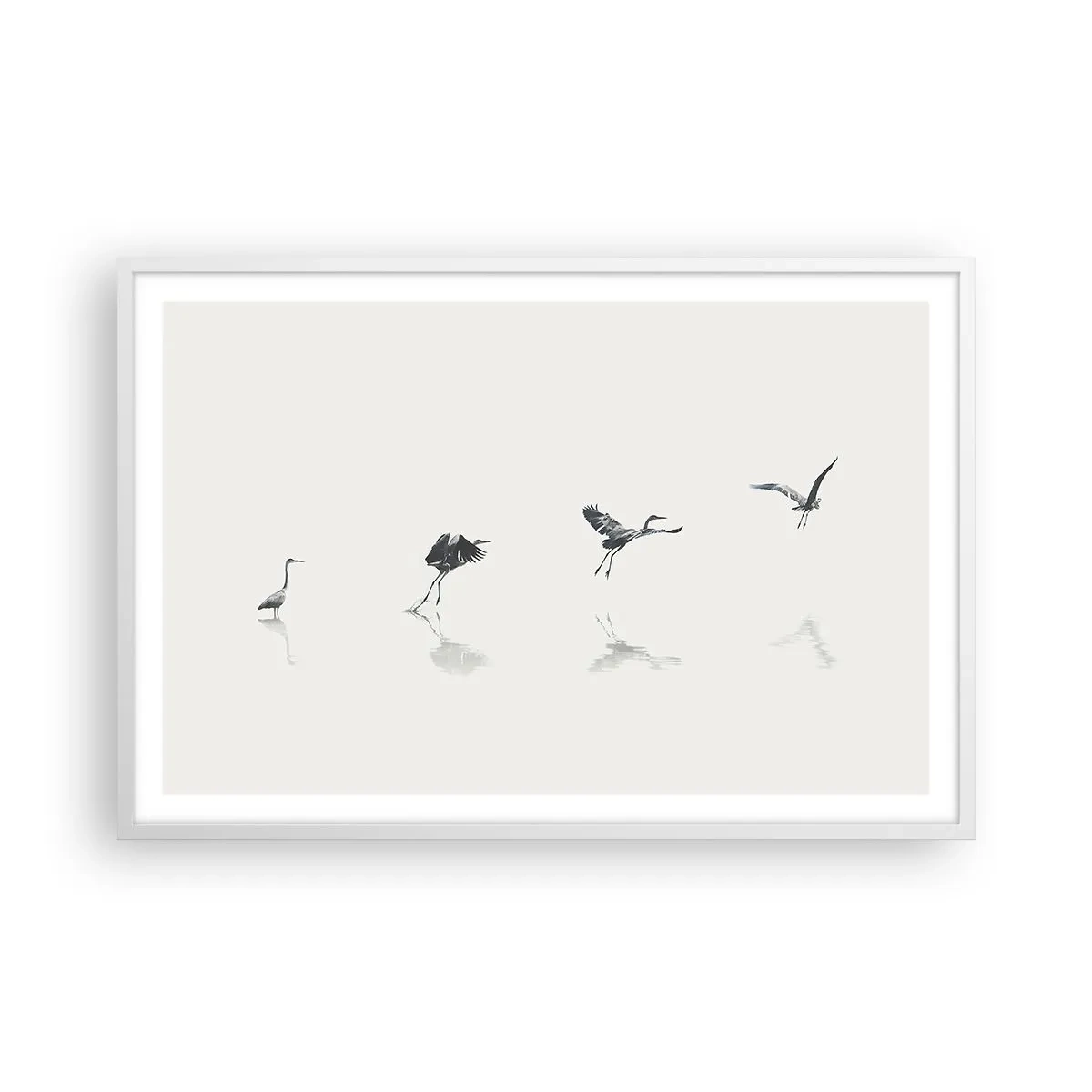 Poster in cornice bianca - Quattro semplici passi - 91x61 cm