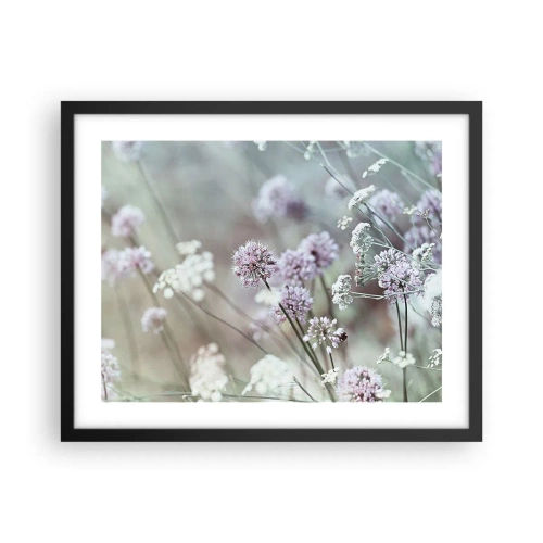 Poster in cornice nera - Le dolci filigrane delle erbe - 50x40 cm