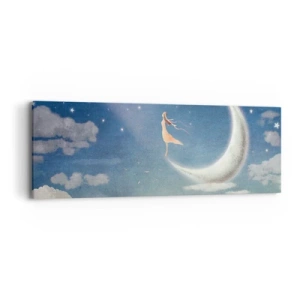 Quadro su tela - Stampe su Tela - Seduttrice celeste - 90x30 cm