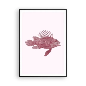 Poster in cornice nera - Abitante di mari esotici - 70x100 cm