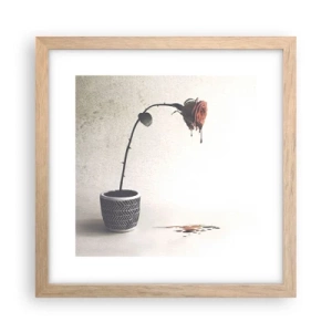 Poster in cornice rovere chiaro - Rosa dolorosa - 30x30 cm