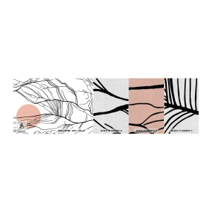 Campione di Fotomurale Premium Sand - Nella rete dei rami - Astrazione, Grafica, Progetto - 100x30 cm