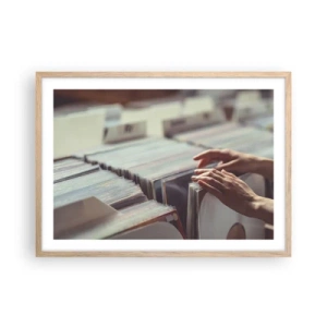 Poster in cornice rovere chiaro - Alla ricerca di emozioni - 70x50 cm