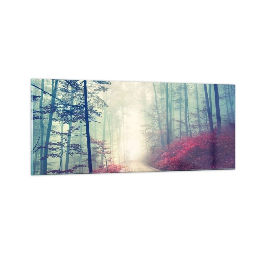 Quadro su vetro - Come è bello alzarsi all'alba - 100x40 cm