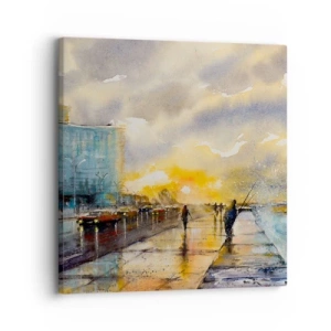 Quadro su tela - Stampe su Tela - Vita sulla costa - 30x30 cm
