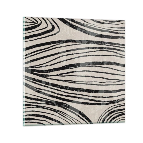 Quadro su vetro - Una palude di linee - 30x30 cm