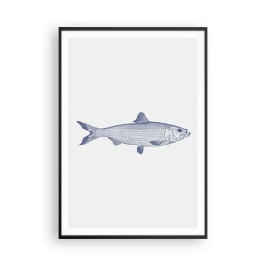 Poster in cornice nera - Un saluto dai mari del nord - 70x100 cm