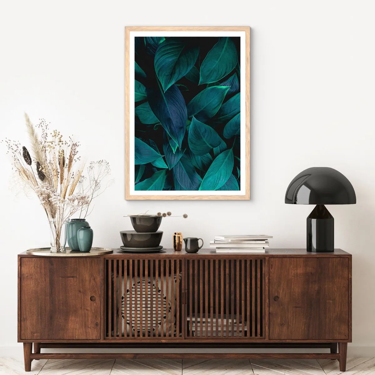 Poster in cornice rovere chiaro - Il verde puro - 61x91 cm