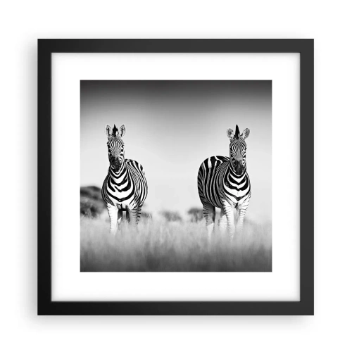 Poster in cornice nera - E tuttavia il mondo è bianco e nero - 30x30 cm