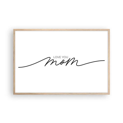 Poster in cornice rovere chiaro - Grande commozione - 91x61 cm