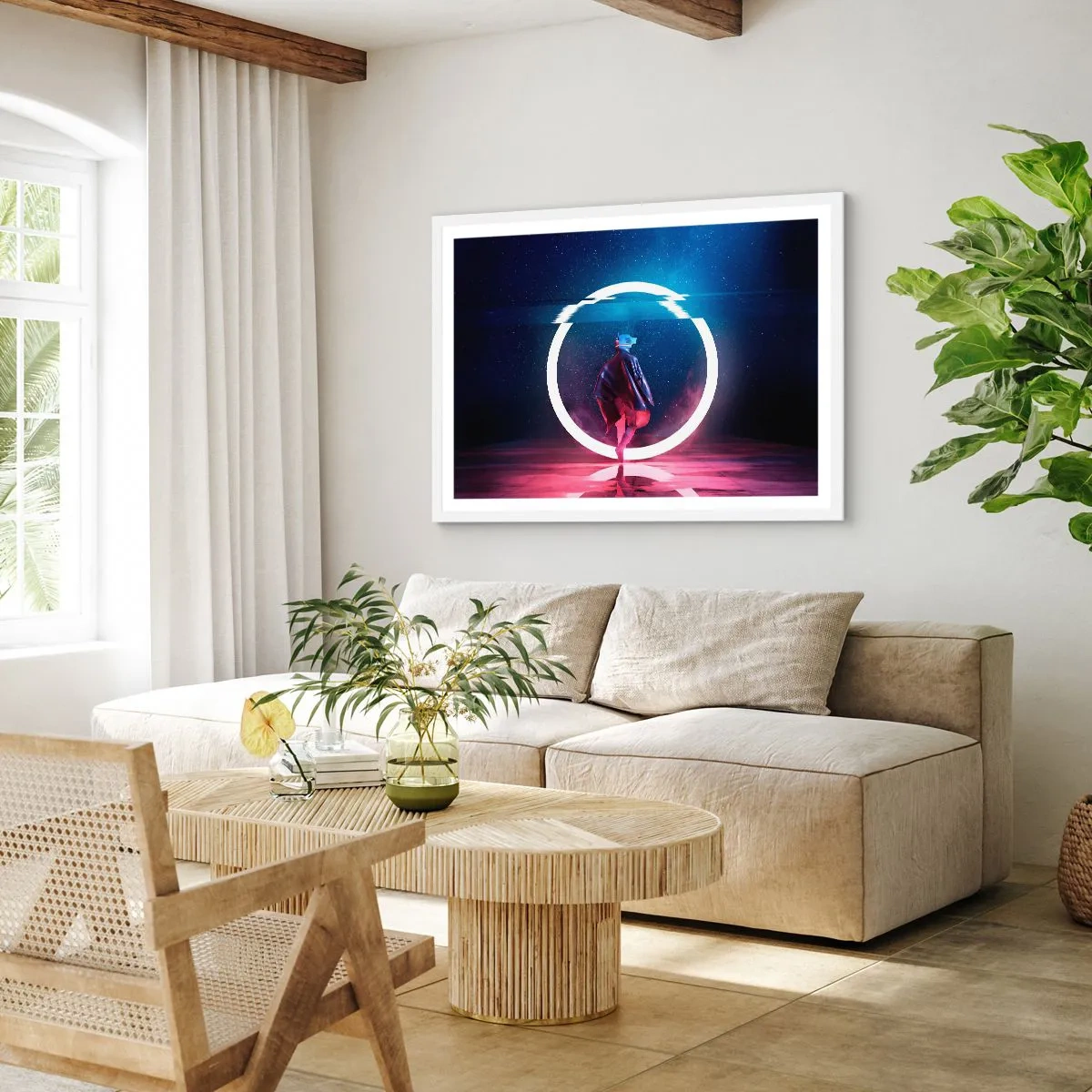 Poster in cornice bianca - Tra due mondi - 91x61 cm