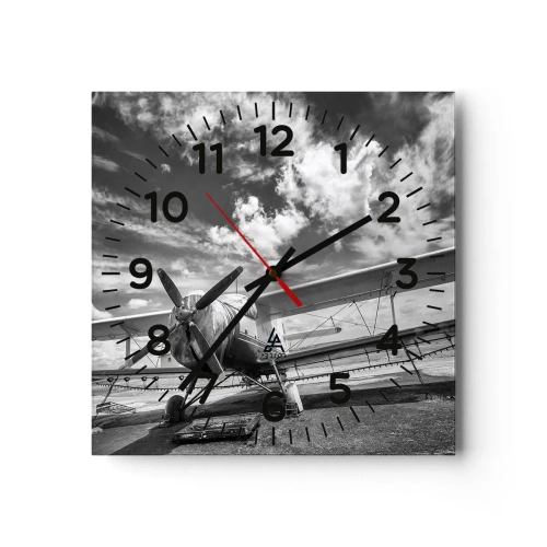 Orologio da parete - Orologio in Vetro - Non vedo l'ora! - 40x40 cm