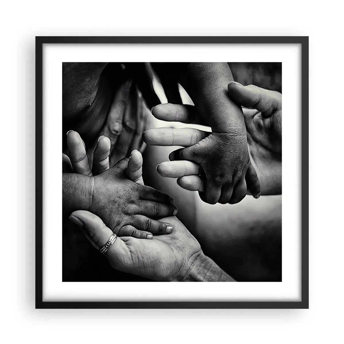 Poster in cornice nera - Umanità - 50x50 cm