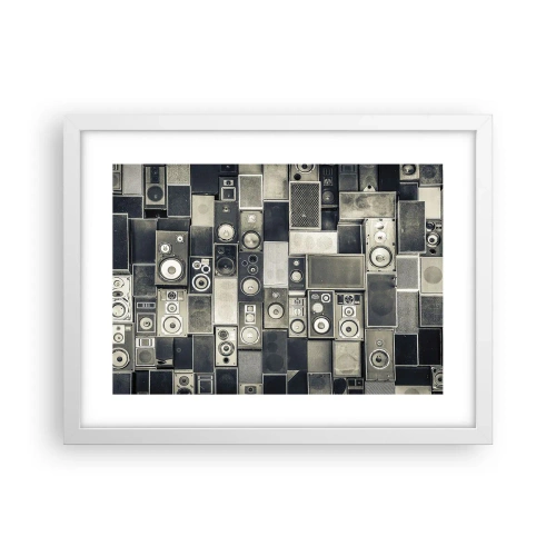 Poster in cornice bianca - Armonia di suoni - 40x30 cm