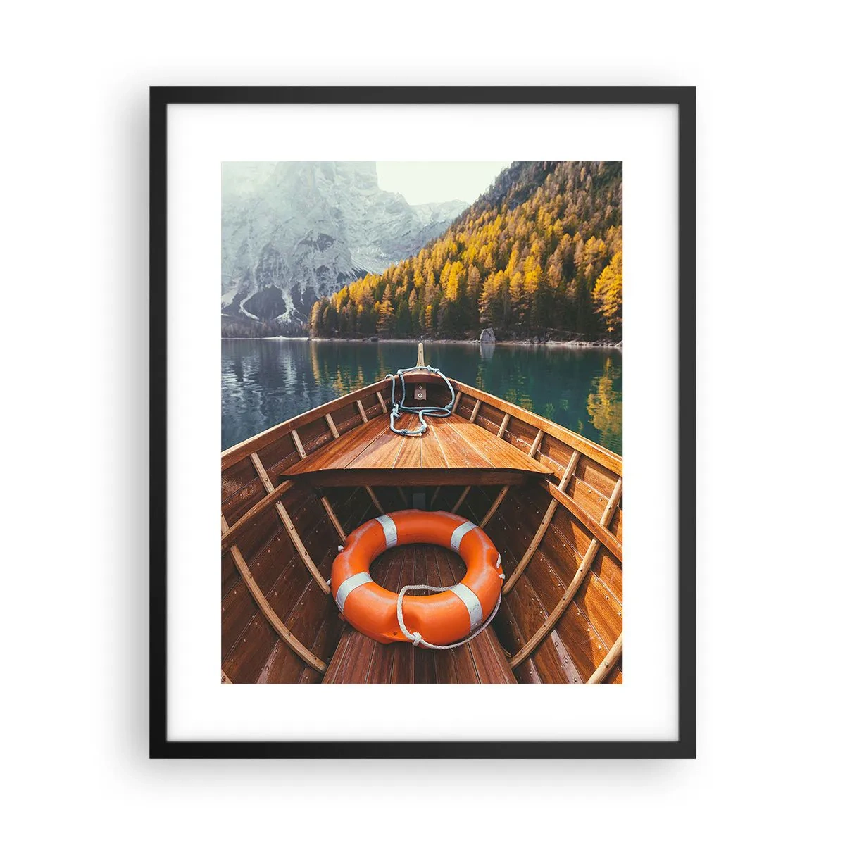 Poster in cornice nera - Gita sui monti - 40x50 cm