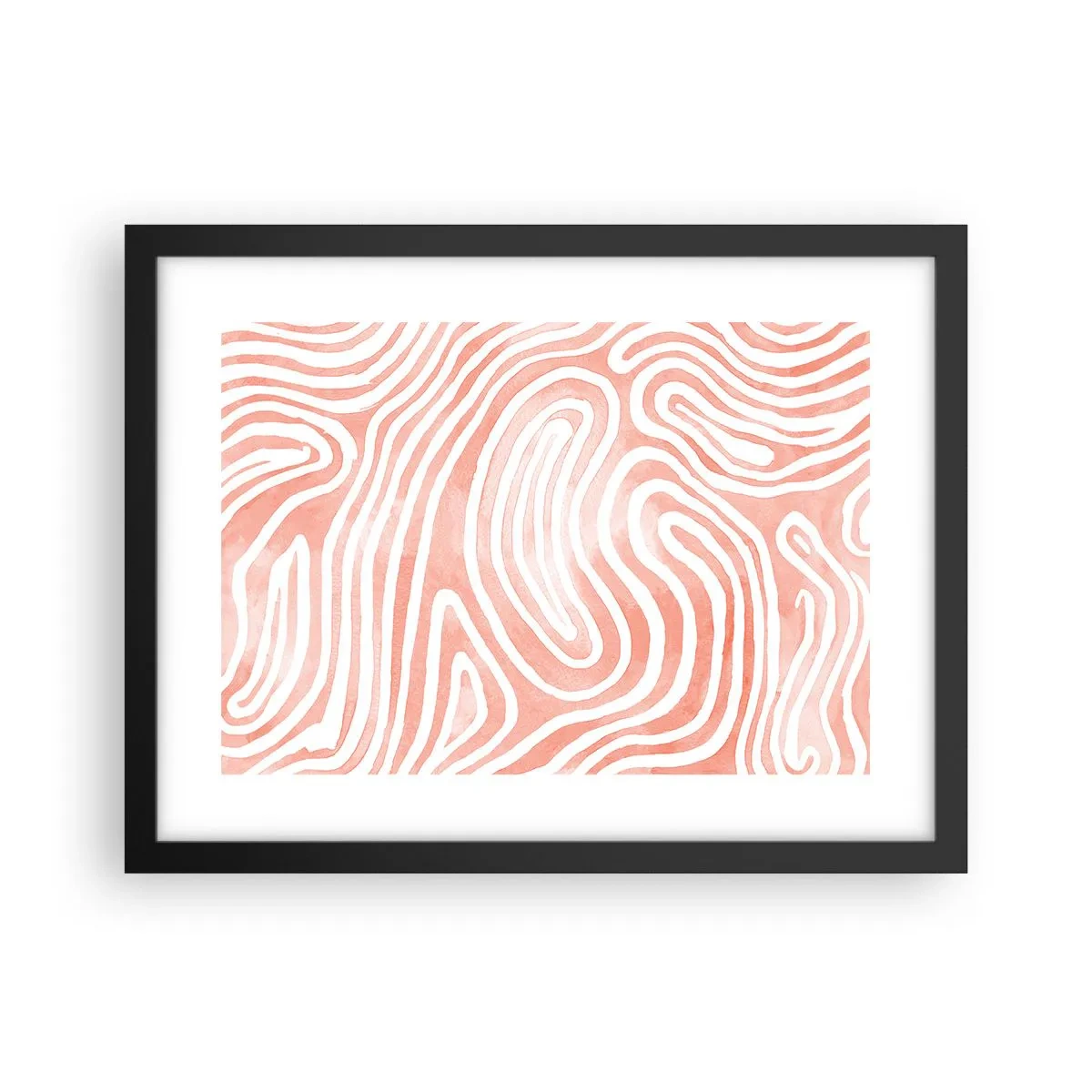 Poster in cornice nera - Nel labirinto di corallo - 40x30 cm