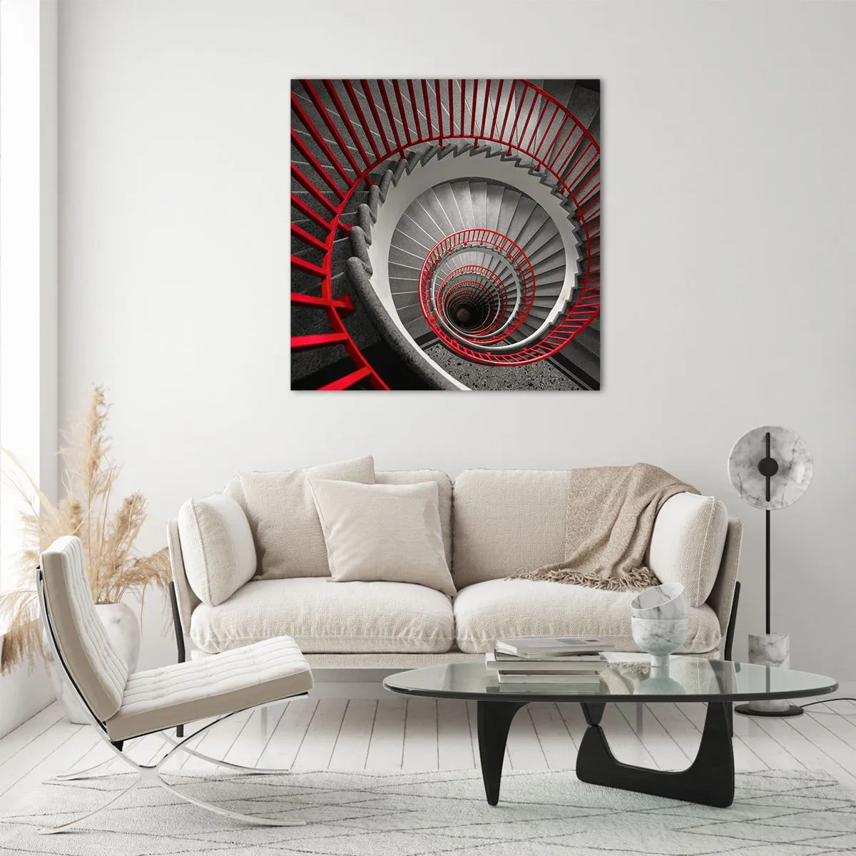 Quadro su vetro - I giochi dell'architettura - 70x70 cm