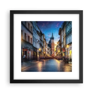 Poster in cornice nera - La magia di Cracovia - 30x30 cm