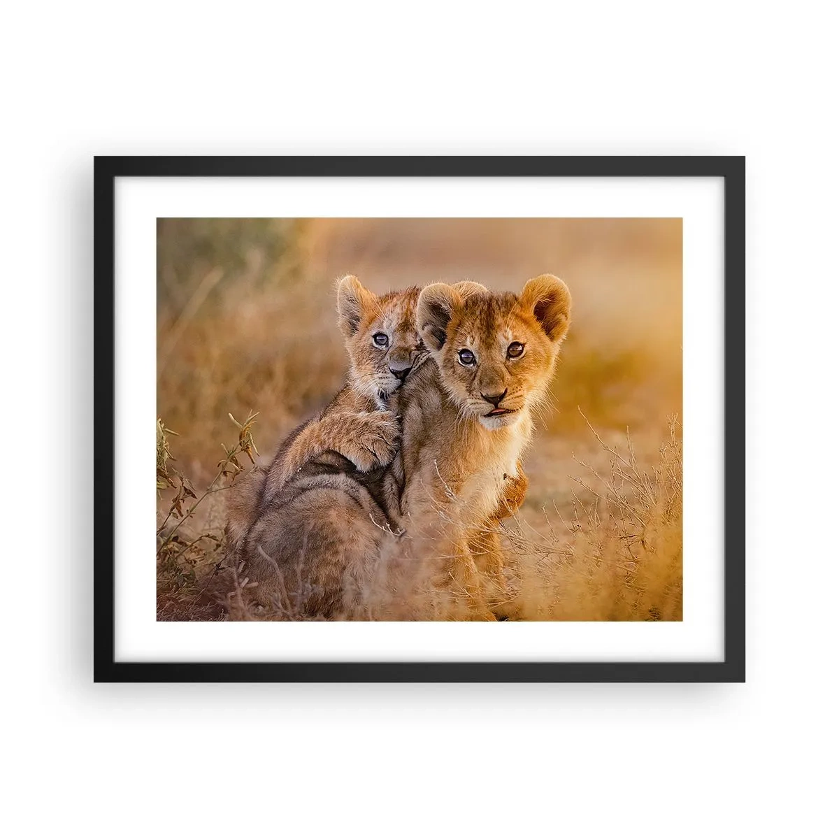 Poster in cornice nera - Non disturbare! Giochiamo - 50x40 cm