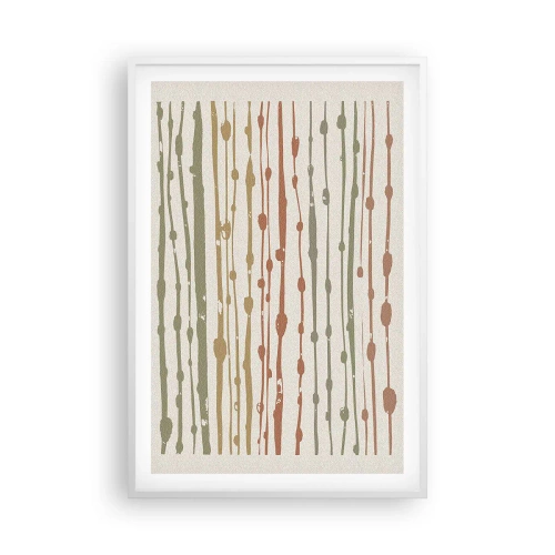 Poster in cornice bianca - La notazione musicale dei colori - 61x91 cm