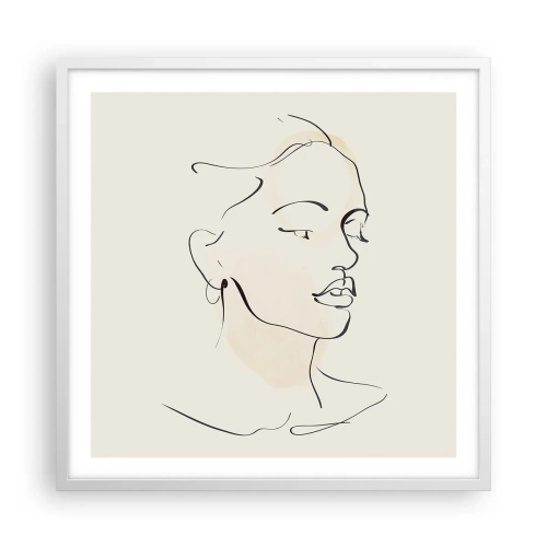 Poster in cornice bianca - Linea sicura - 60x60 cm