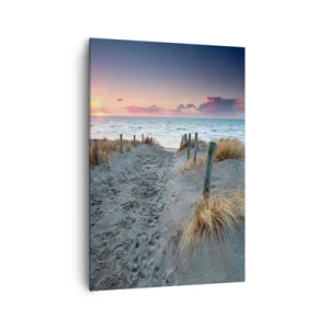 Quadro su tela - Stampe su Tela - Sentiero che porta alla spiaggia al tramonto - 70x100cm - Hai versato un arcobaleno di luce radiosa... - Decorazione murale moderna per soggiorno e camera da letto ARTTOR