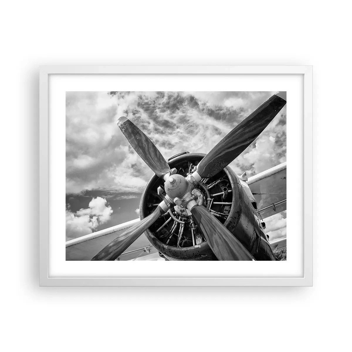 Poster in cornice bianca - Il dominatore dell'aria - 50x40 cm