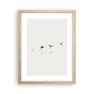 Poster in cornice rovere chiaro - Quattro semplici passi - 30x40 cm