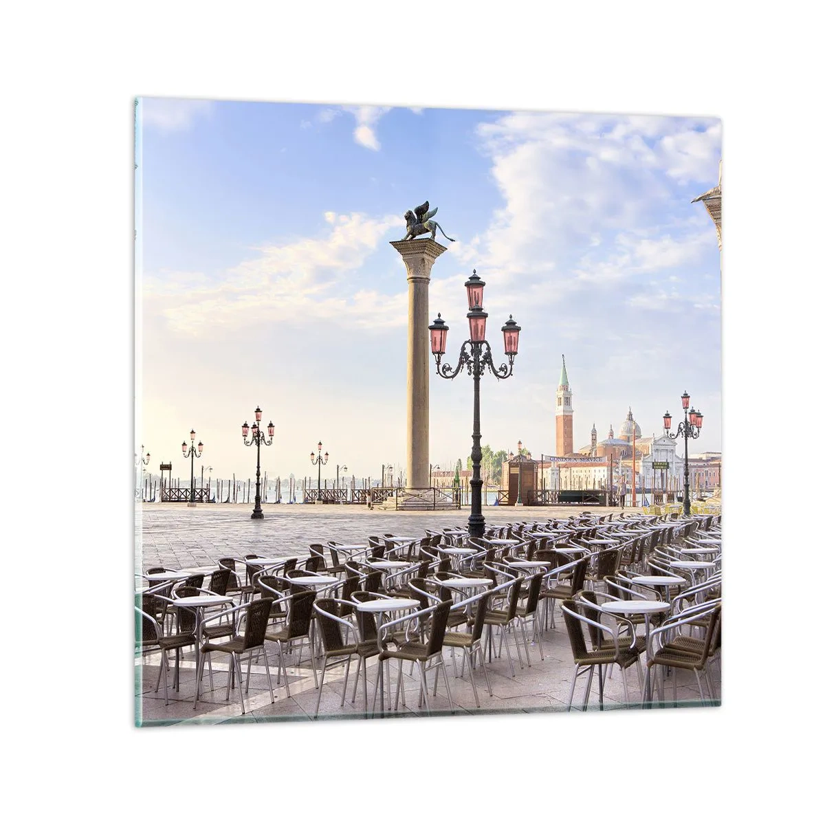 Quadro su vetro - Venite a tavola - 30x30 cm