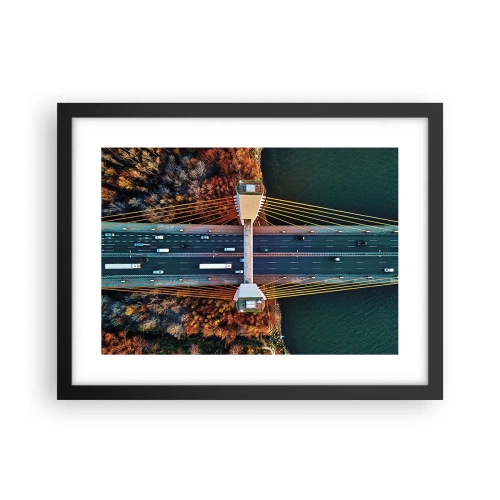 Poster in cornice nera - Oltre il fiume, oltre il bosco - 40x30 cm