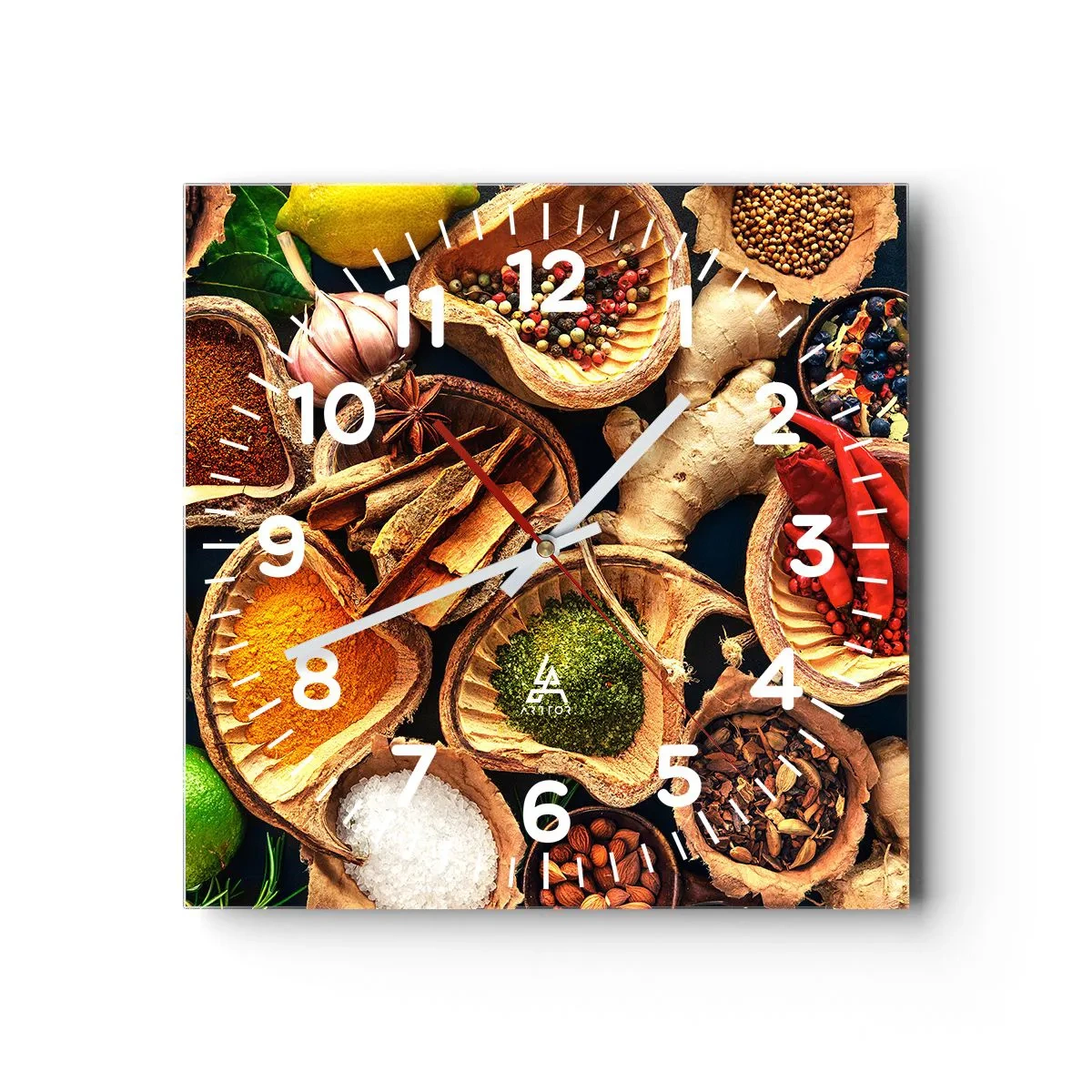 Orologio da parete - Orologio in Vetro - Prendi quello che vuoi - 40x40 cm