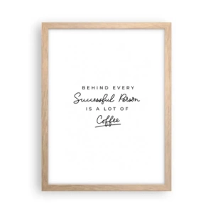 Poster in cornice rovere chiaro - Il segreto del successo - 30x40 cm