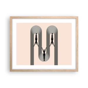 Poster in cornice rovere chiaro - Sottosopra - 50x40 cm