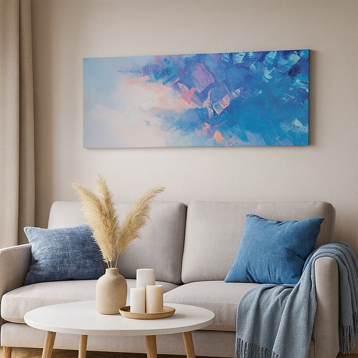 Quadro su tela - Stampe su Tela - Astrazione invernale - 30x30 cm