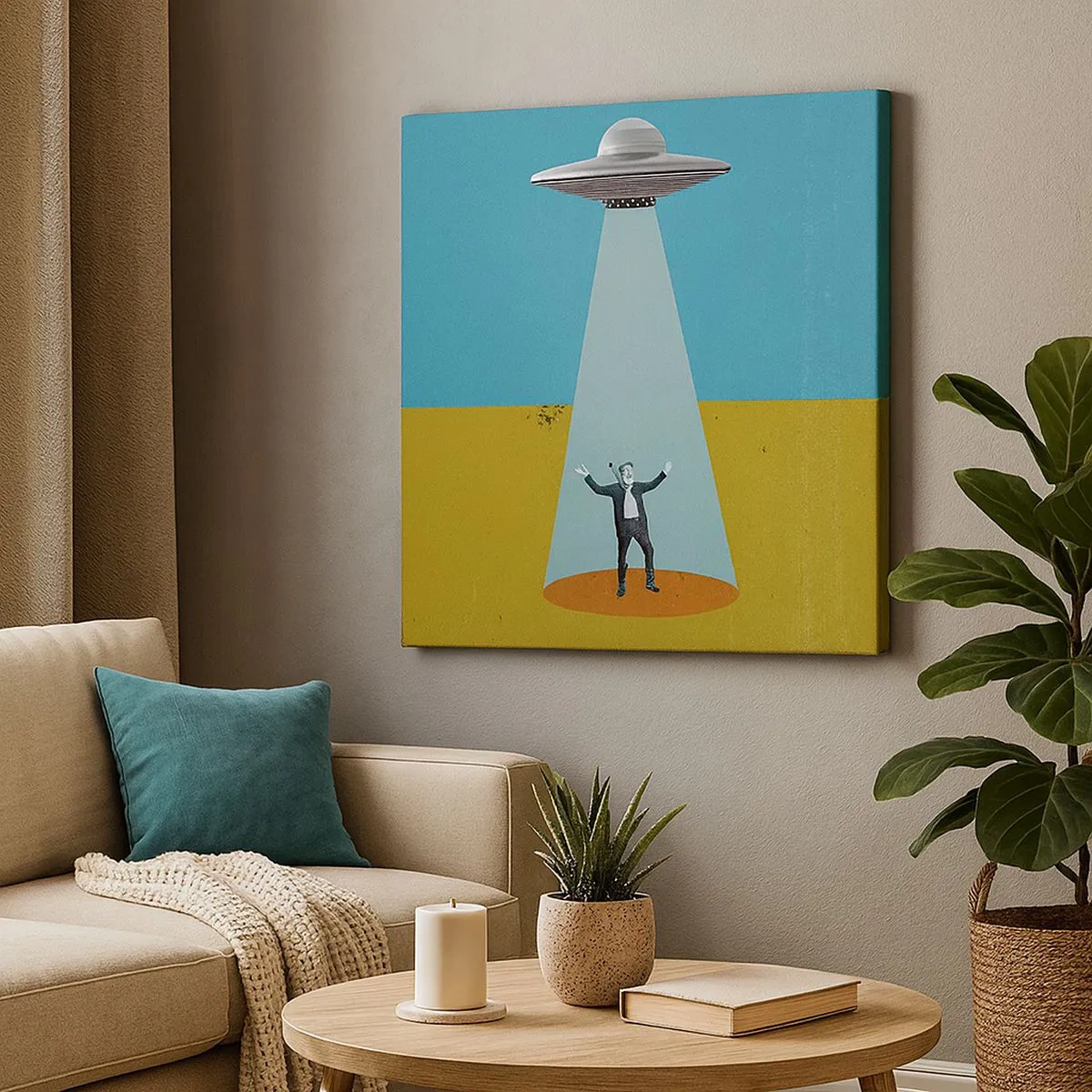 Quadro su tela - Stampe su Tela - Incontro ravvicinato - 30x30 cm