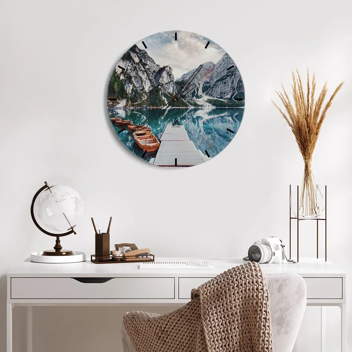 Orologio da parete - Orologio in Vetro - Ti mostriamo la bellezza - 40x40 cm