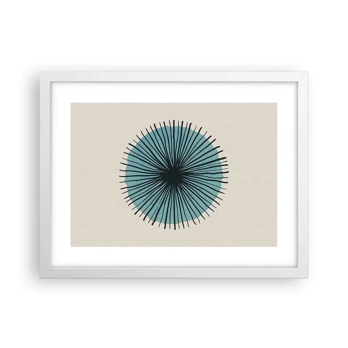 Poster in cornice bianca - Radiosamente nel blu - 40x30 cm