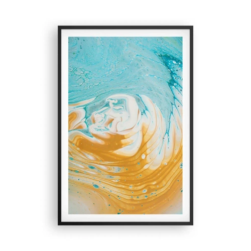 Poster in cornice nera - Vortice pastello - 61x91 cm